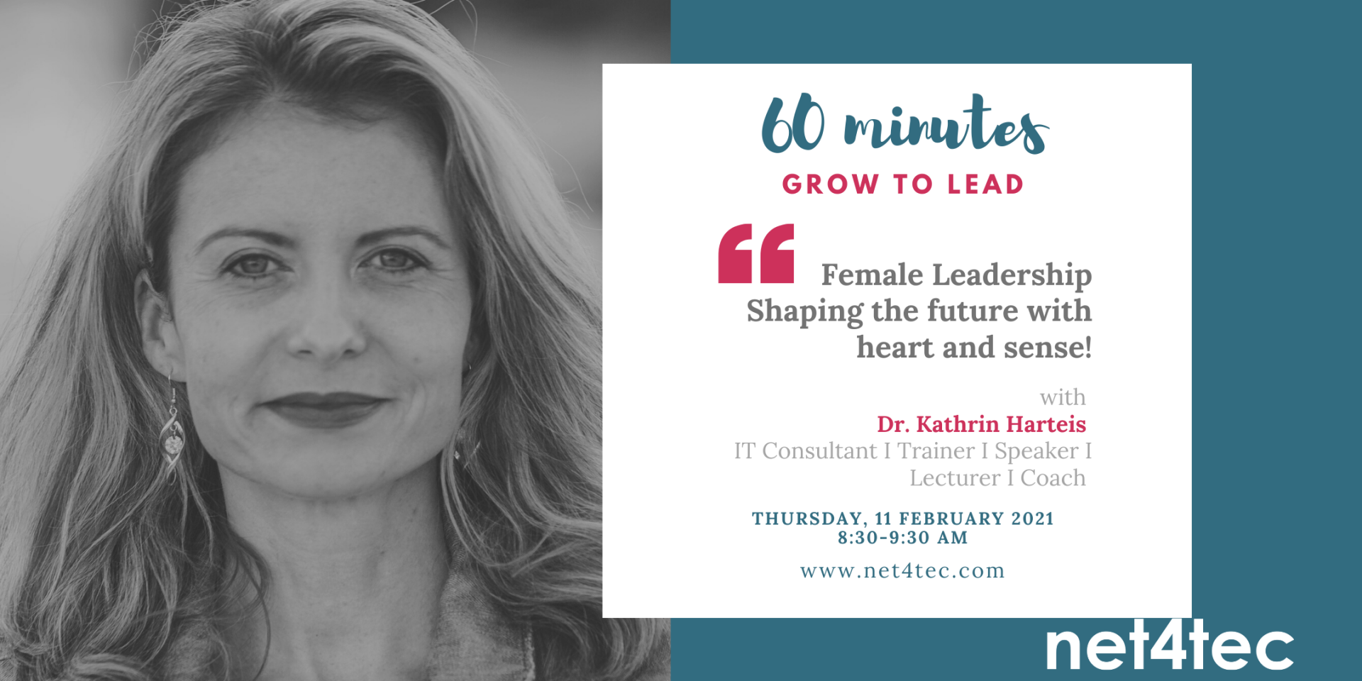 60 minutes GROW TO LEAD - Female Leadership | net4tec