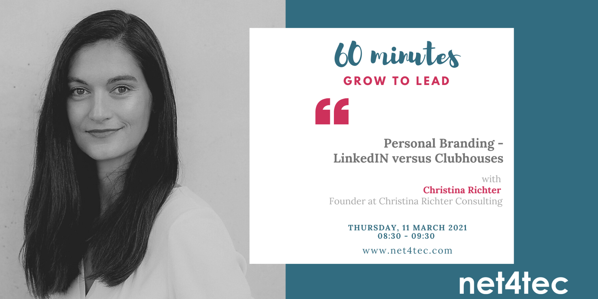 60' Grow to Lead with Christina Richter "Personal Branding" | net4tec