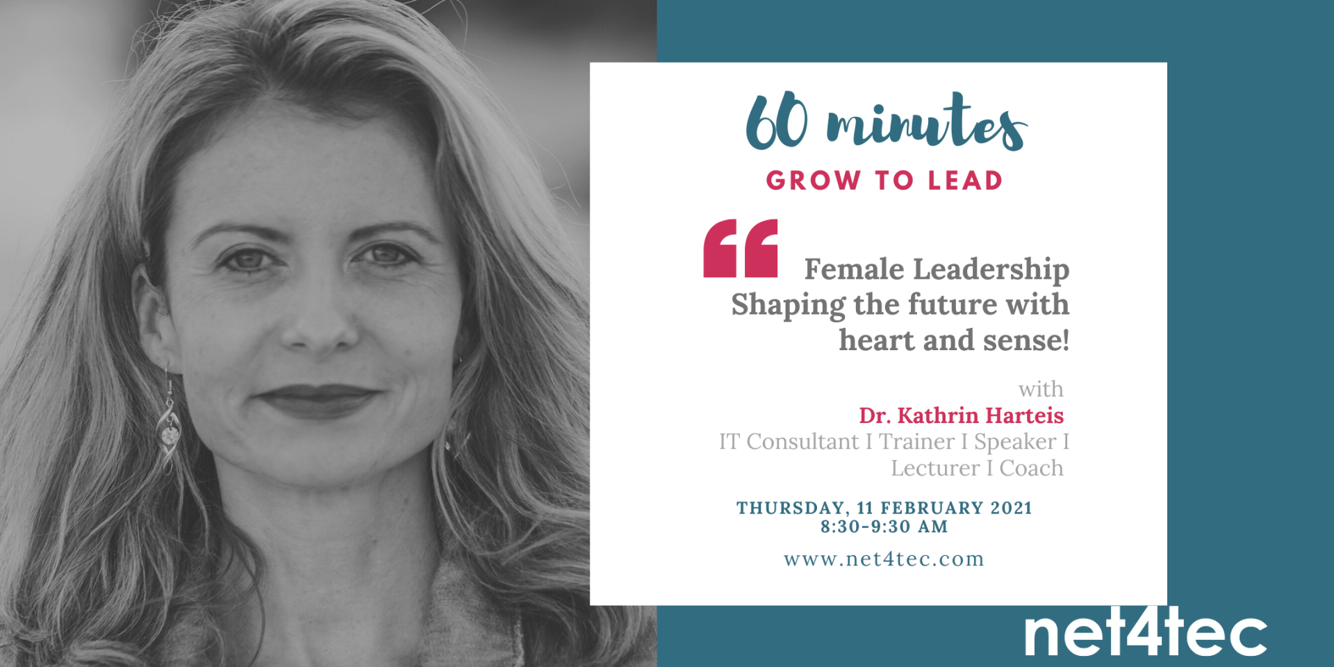 60' Grow to Lead - with Dr. Kathrin Harteis "Female Leadership" | net4tec