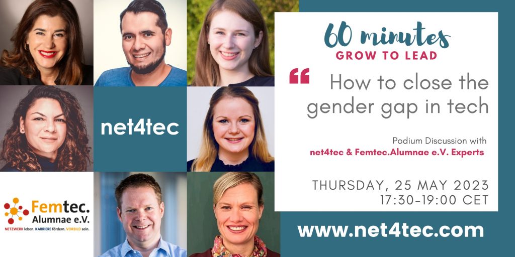 60 Minutes Grow to Lead Session "How to close the gender gap in technology"