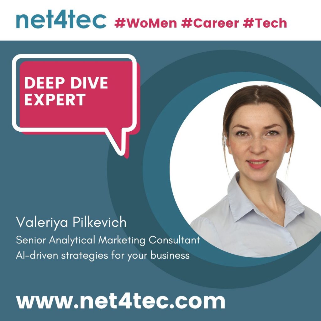 Deep Dive _ Lead with Generative AI: Strategies and Tools_Valeriya Pilkevich AI-driven strategies for your business. I helped Fortune 500 companies to scale their marketing with data-driven insights.